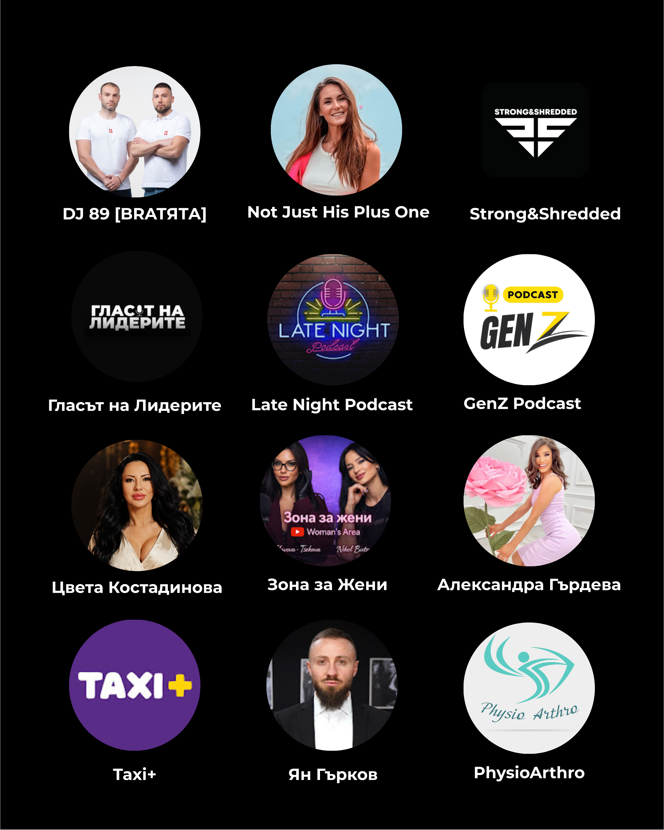 Подкасти и клиенти, които снимат в Late Night Studio